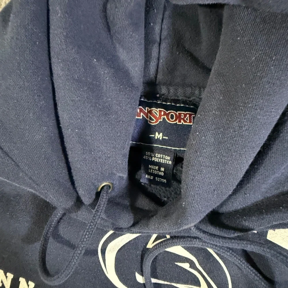 Vintage Penn State Nittany Lions Navy Blue Hoodie Sweatshirt Men's Size‎ Medium
